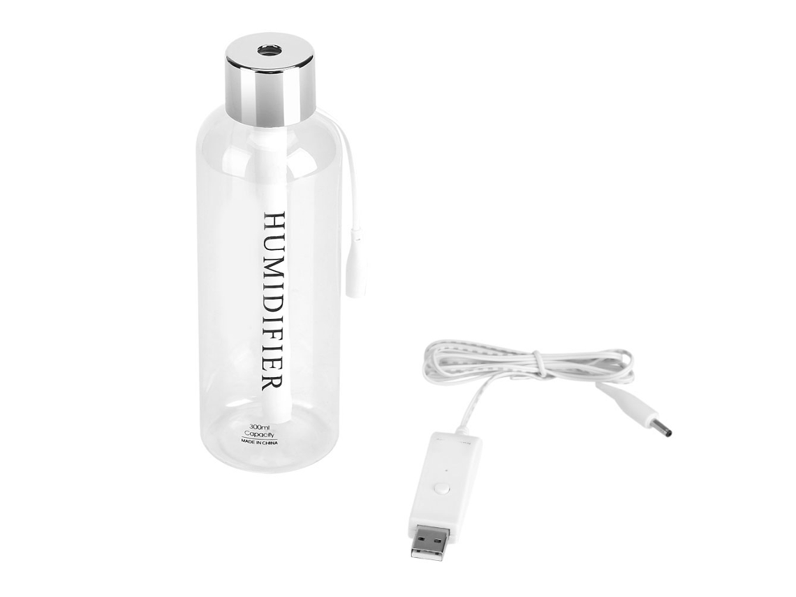 Humidificador Usb Portátil De 300 Ml, Mini Nebulizador, Aromaterapia, Para Coche Y Hogar, De Abs Transparente.