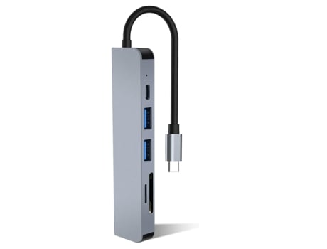 USB C HUB 6 en 1, adaptador USB C, estación de acoplamiento multipuerto para Macbook Pro y Air, USB C HUB con 4K HDMI, USB 3.0, lector de tarjetas ...