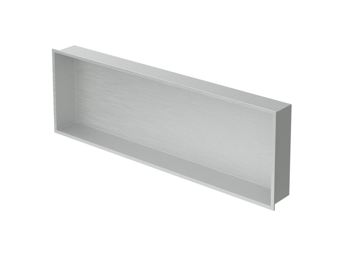 Nicho de ducha 90x30 cm Estante de pared de acero inoxidable plateado LUXEBATH