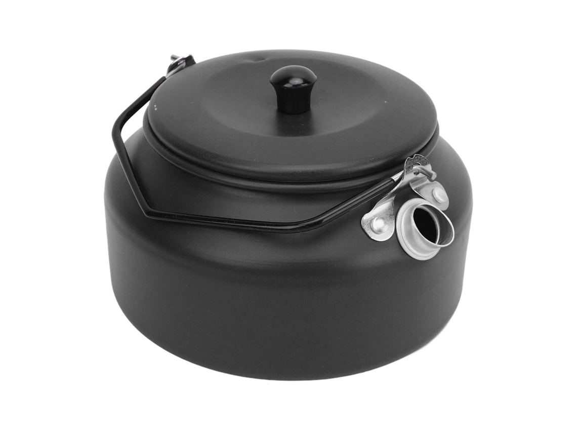 Tetera Ligera Portátil Con Mango Ergonómico Textura Exquisita Para Hogar Cafetería Camping Exterior Negro
