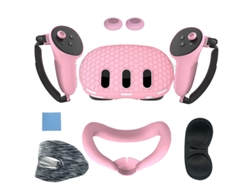 Juego De 7 Accesorios, Funda Protectora Suave Para Realidad Virtual, Estilo Hexagonal (morado).