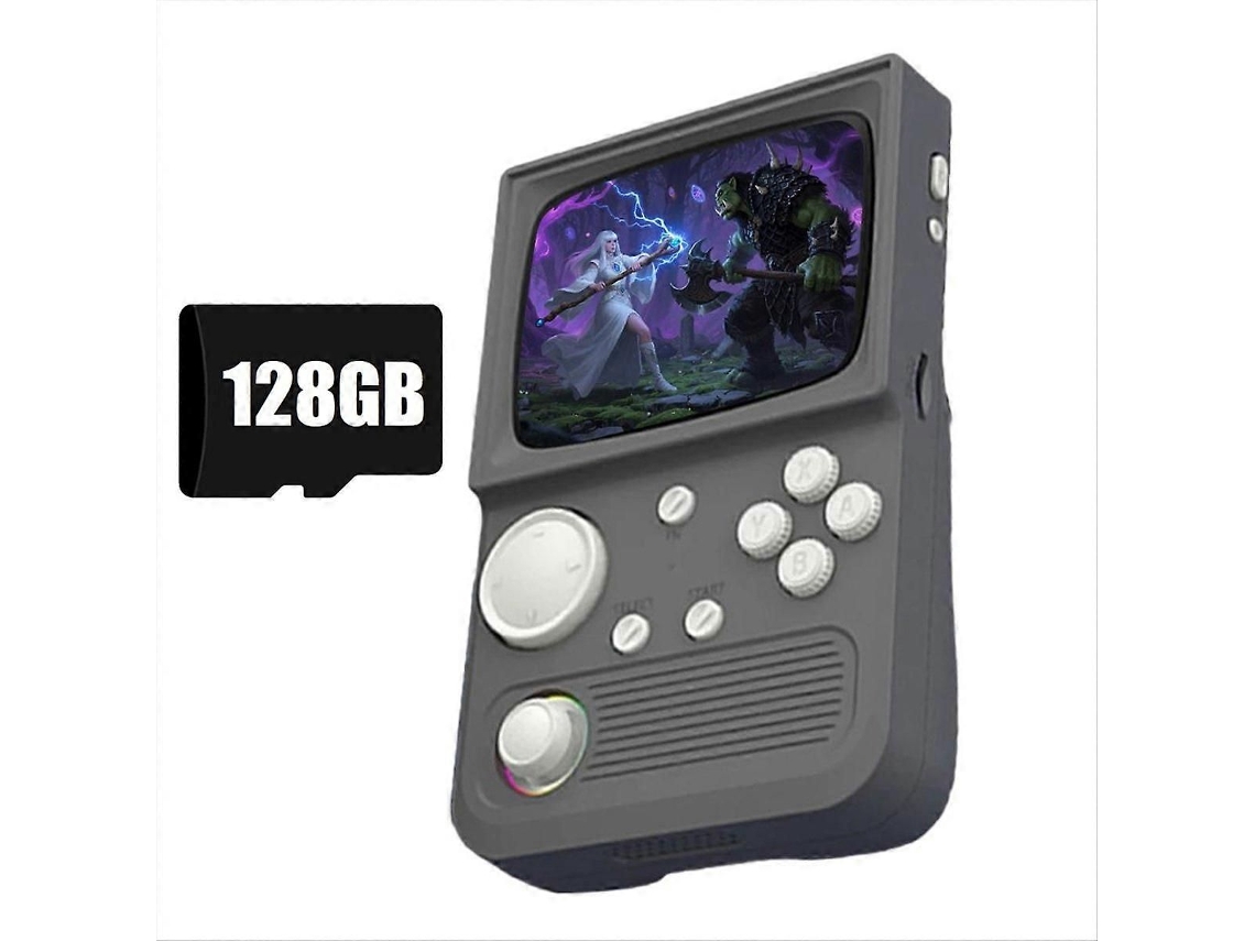 Consola de juegos portátil retro R36t, 128 GB, 20.000 juegos, pantalla IPS de 3,5 pulgadas, consola de videojuegos de bolsillo. GOKOCO