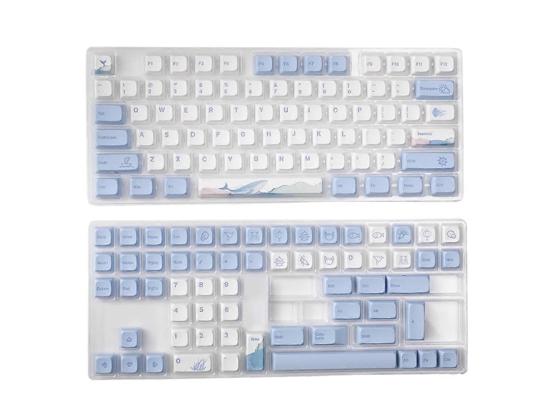 Teclado mecánico azul claro de 133 teclas con sublimación personalizada. Teclados y teclados numéricos. Ly Ebike