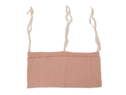 Bolsa De Almacenamiento Colgante Para Cuna Infantil Con 2 Bolsillos, Tela De Algodón Rosa.