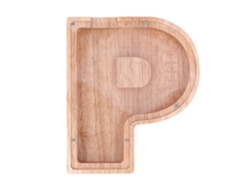 Ats-banco De Dinero De Letra De Madera Personalizado Transparente Seguro Para Niños