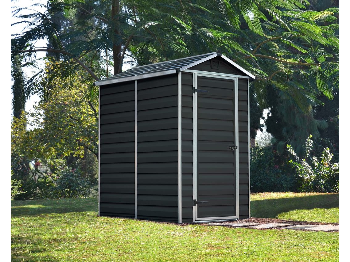 CANOPIA Claraboya Caseta de Jardín de Policarbonato 176X120X203 cm Gris Oscuro