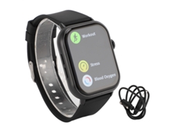 Relógio Inteligente Tela Hd 2.01 Polegadas Chamada Bluetooth Modos Esportivos Bateria Longa Rastreador Fitness Preto