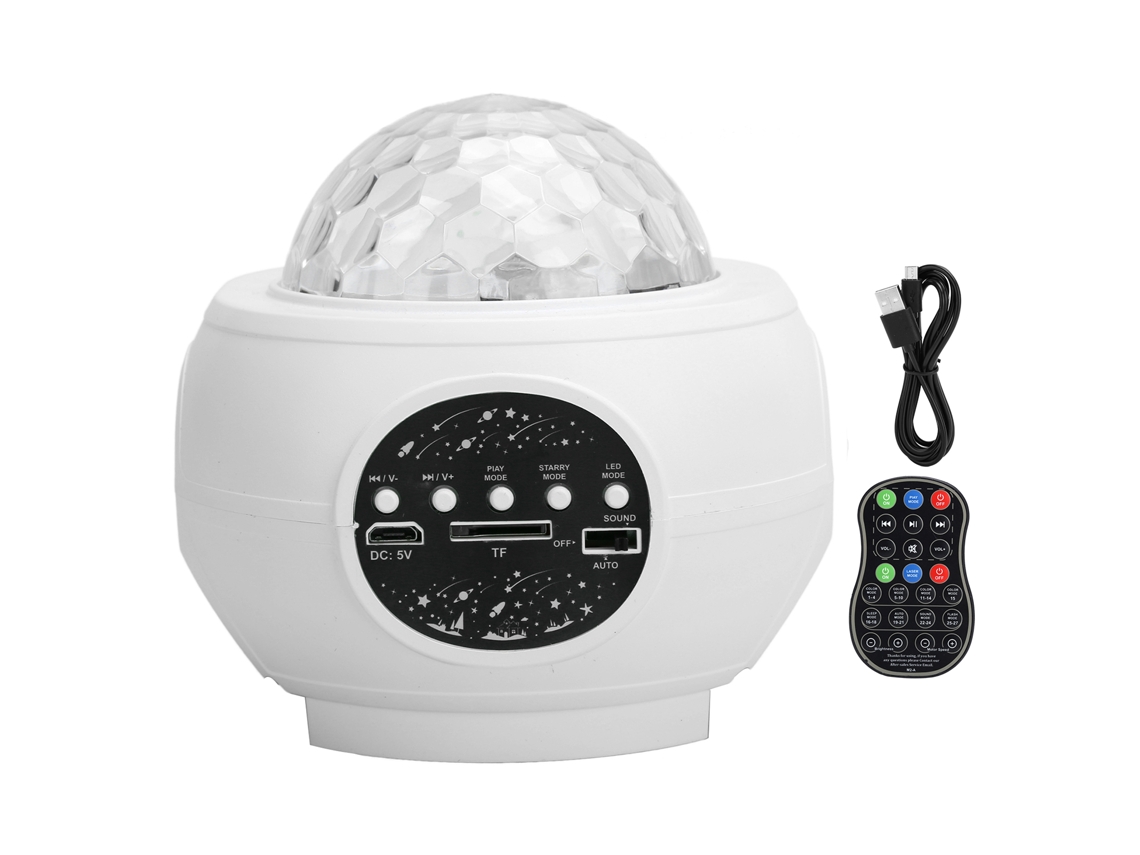 Proyector De Luz Nocturna Led Multicolor Con Efecto De Cielo Estrellado, Bluetooth Y Control Remoto Usb De 5 V.