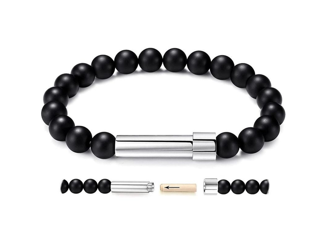 Pulsera De Perlas Inspiradora Para Mujer Con Cápsula De Intención Acero Inoxidable Regalo Fqb