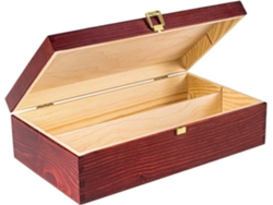 Caja de regalo de madera para vino tinto burdeos decoración creativa 2 botellas 35 x 21 x 11 cm CREATIVE DECO