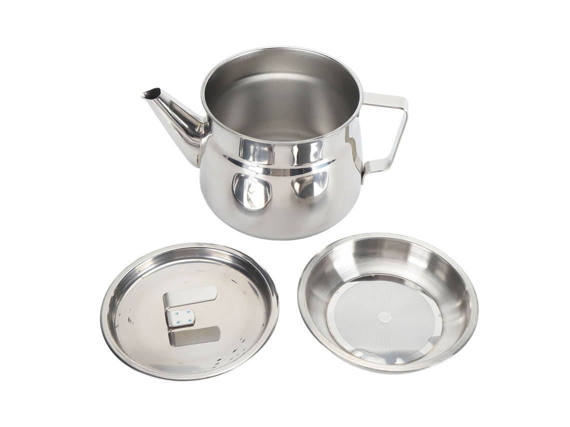 Bandeja Recolectora De Aceite De Acero Inoxidable 304 Con Colador Y Tapa Para Almacenar Aceite De Freír.