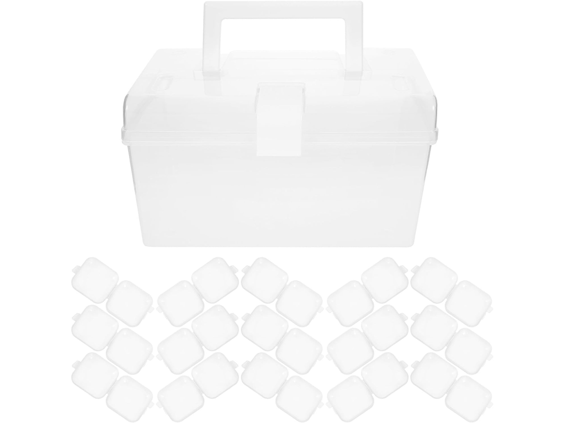 Joyero Multifuncional Transparente Organizador Compacto Antioxidante Pendientes Collares Portátil Ligero Ideal