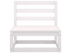 Sofá LOVELY HOME Relax de Centro para Jardín de Madera de Pino Macizo en Blanco (70 x 70 x 67 cm)