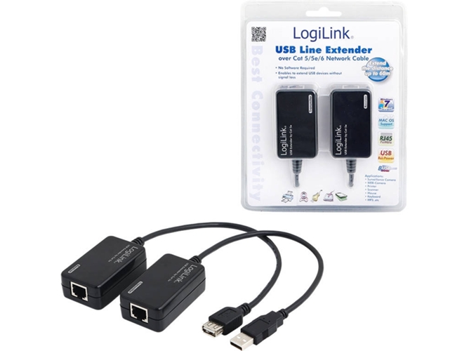 Cable Interfaz LOGILINK Line Extender USB via CAT5/6