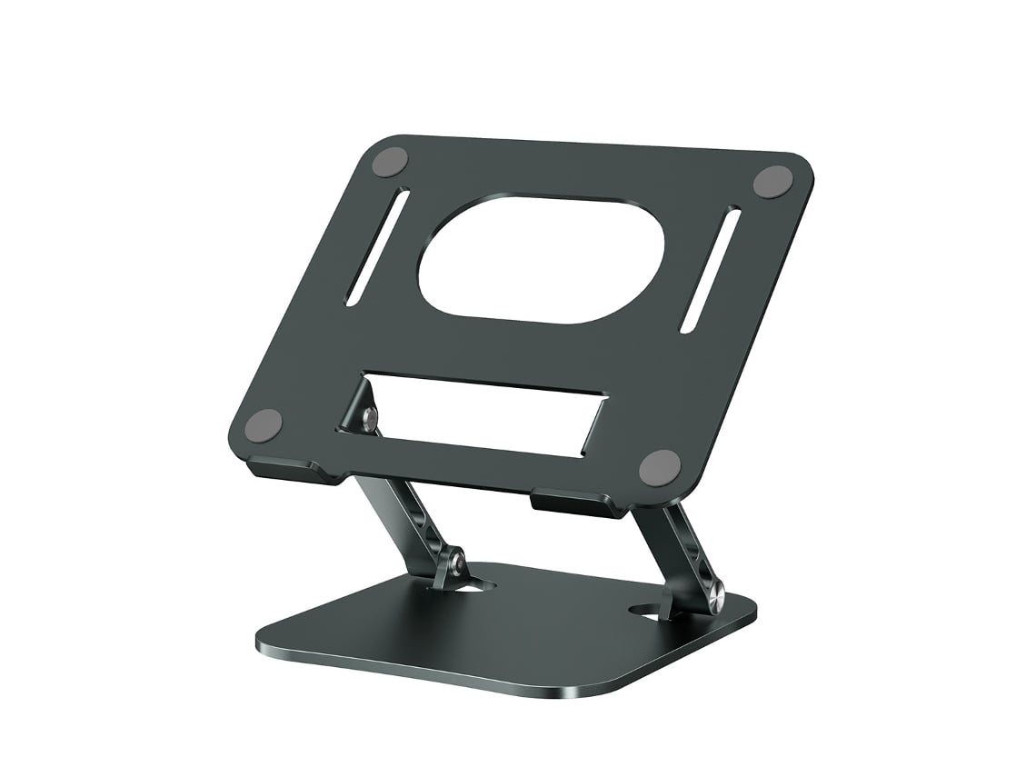 Soporte ajustable, plegable y regulable en altura para portátil con sistema de refrigeración para ordenadores de hasta 17 pulgadas (gris) Czhhmart