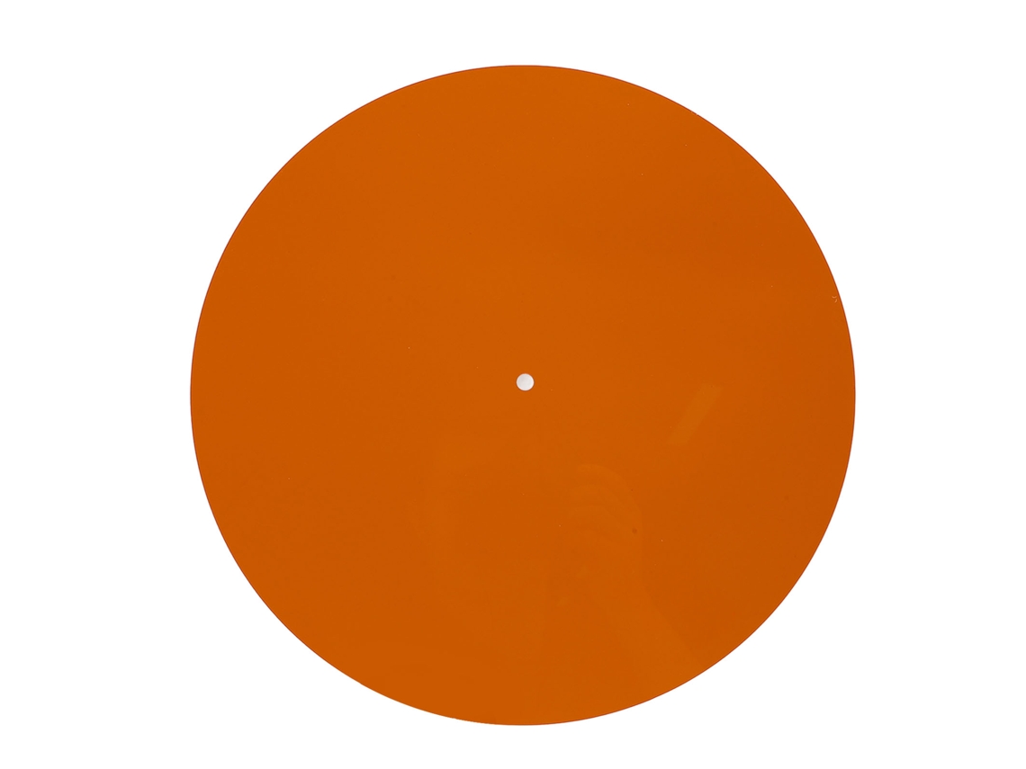 Tapete De Acrílico Para Tocadiscos Reduce Ruido, Mejora La Calidad Del Sonido, Tapete Antiestático Para Discos Lp, 12 Pulg. Naranja