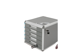 Archivador de 5 cajones, almacenamiento seguro, color plateado OEM
