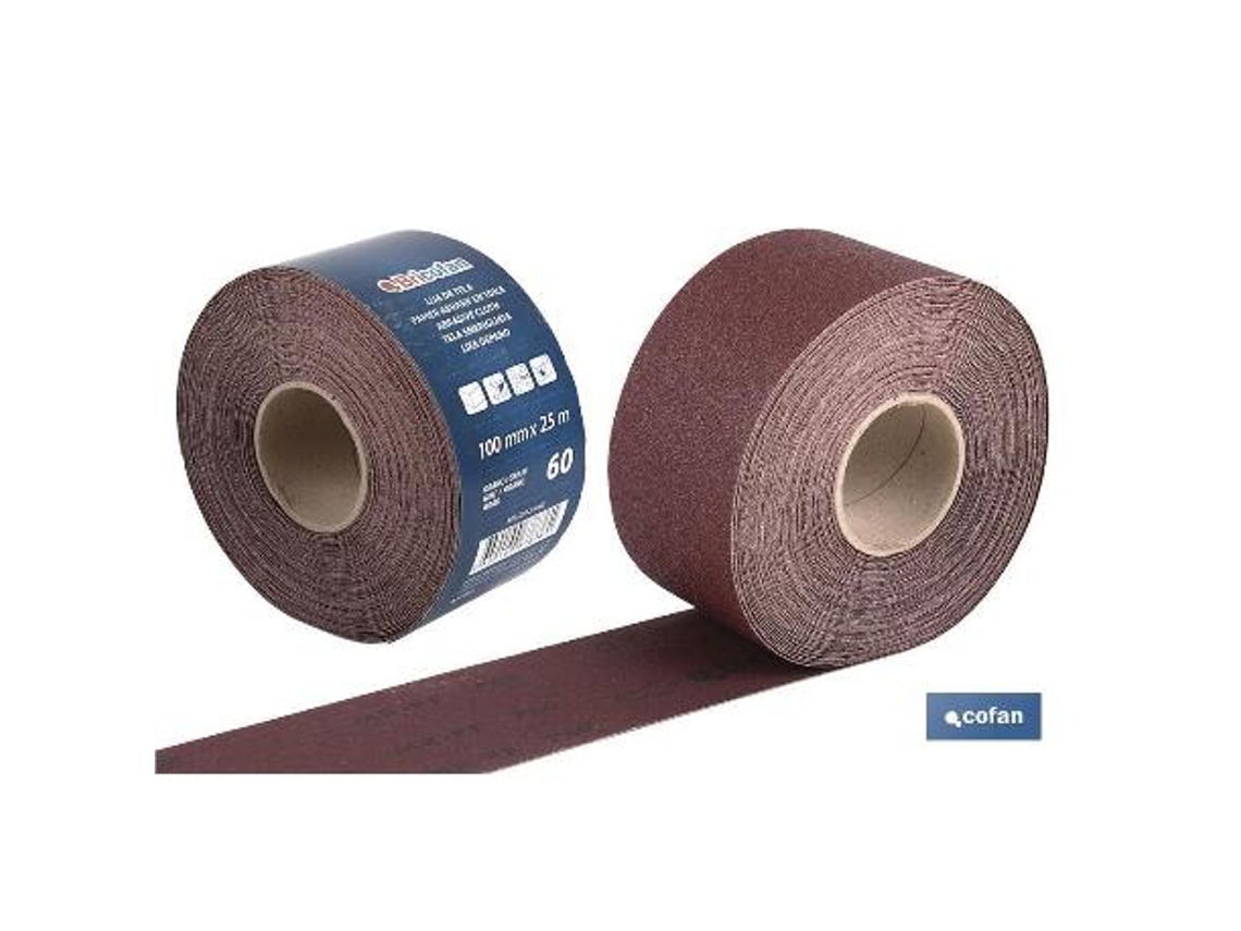 Rollo lija tela universal 100 x 25 m. g.180