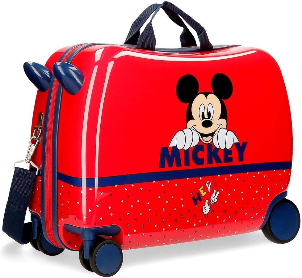 Happy Mickey Maleta infantil rojo 50x38x20 cms abs cierre combinación 31kgs 4 ruedas equipaje de mano 38x50x20