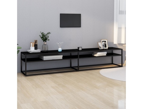 Mueble para la televisión VIDAXL Negro Cristal (220x40x40,5 cm)