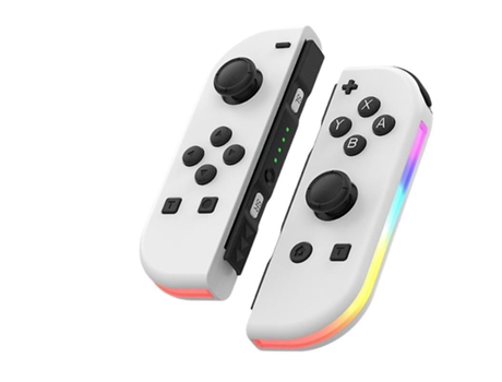 Kit Joycon Com Led Rgb Para Nintendo Switch Blanco VENISYMLIS