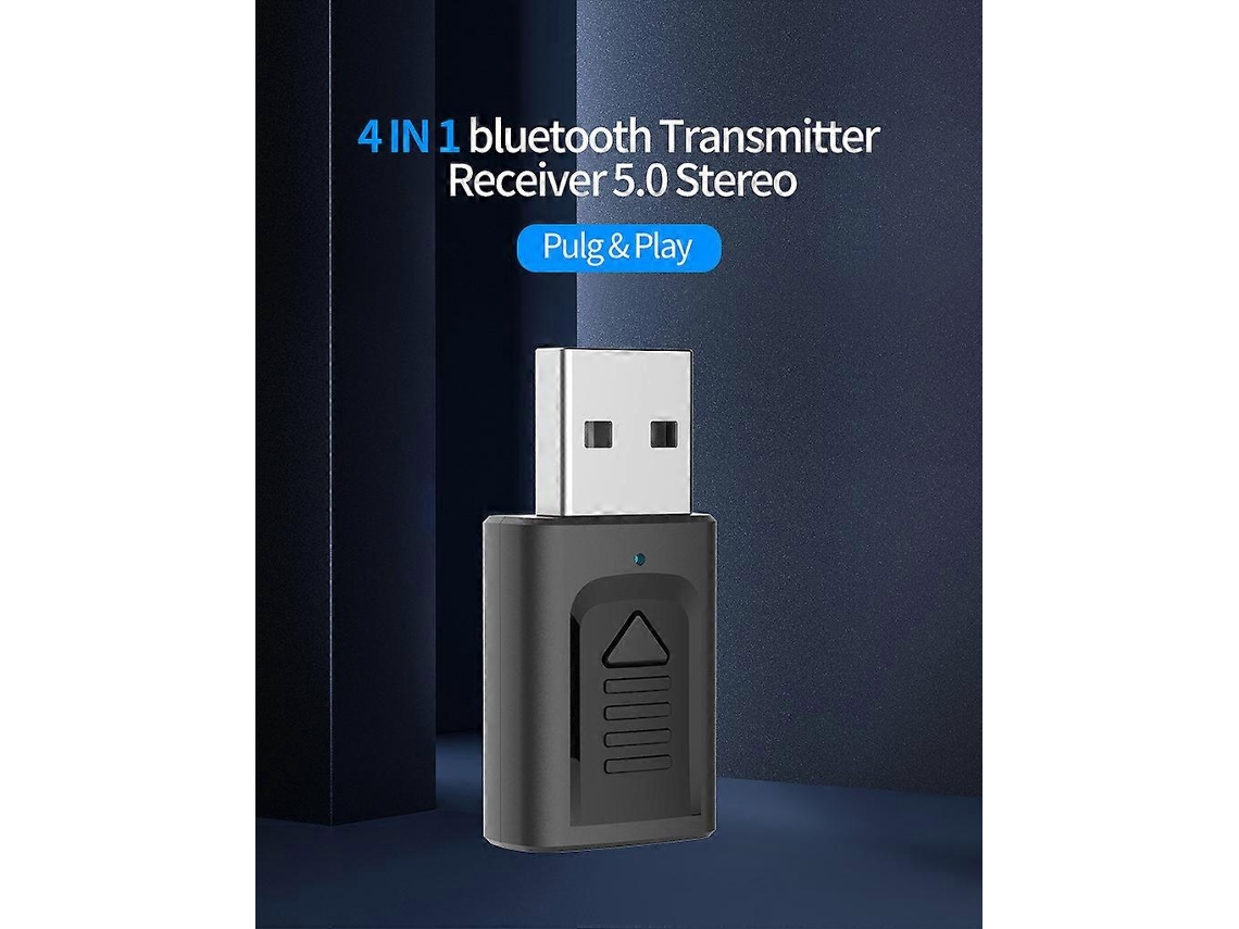 Transmisor y receptor Bluetooth USB 5.0 Rosewell 4 en 1 para computadora y TV