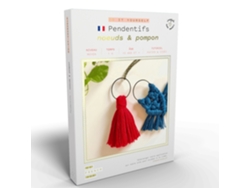 Joyas Macramé - 2 Colgantes Rojo y Azul