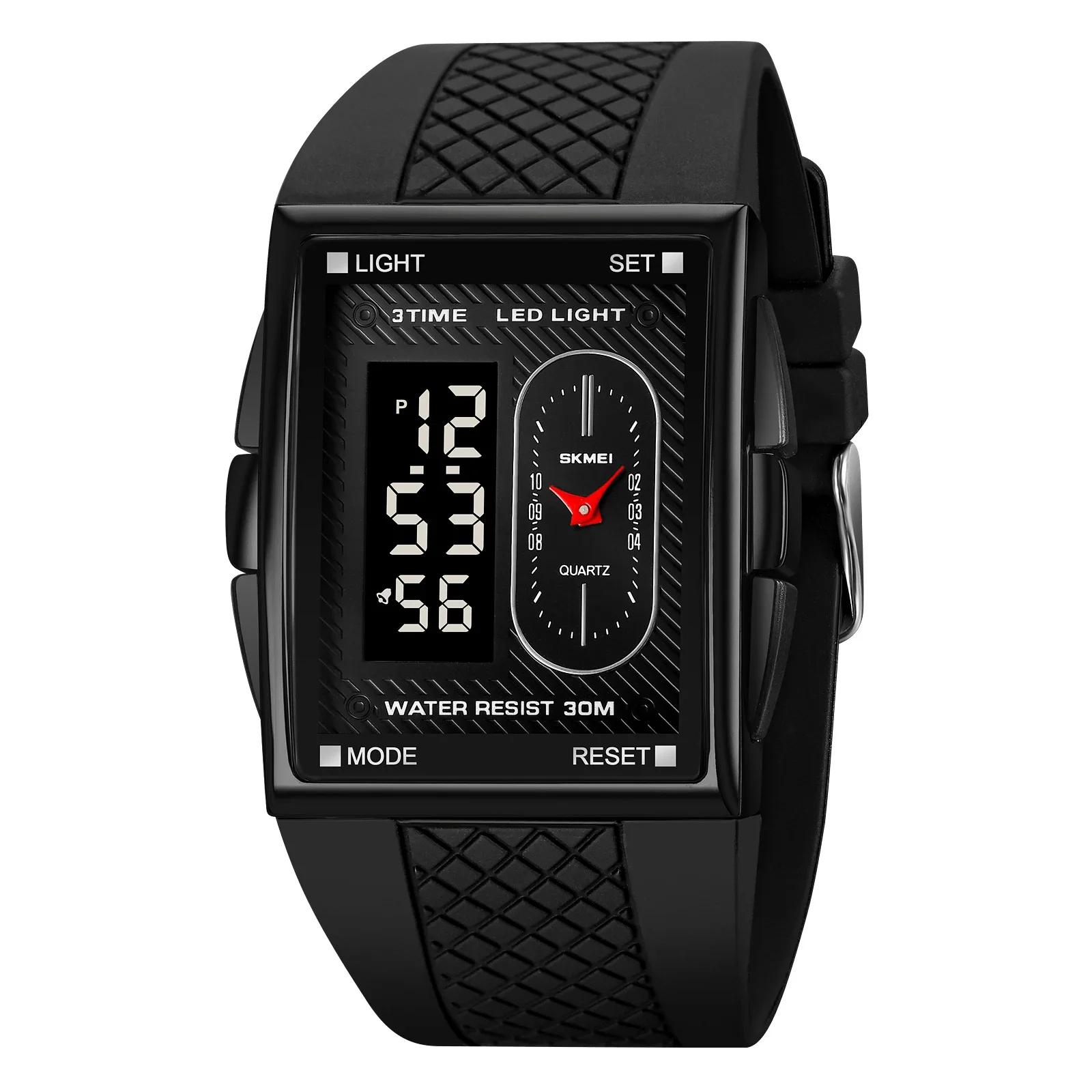 Reloj Electrónico Multifuncional Para Hombre, Doble Movimiento, Doble Pantalla.