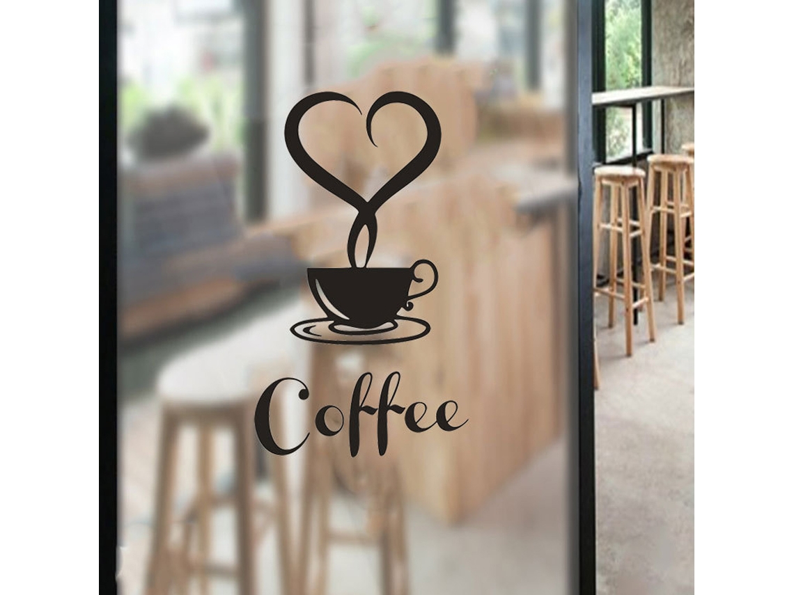 Pegatinas taza café decoración pared para cocina o cafetería Kofihety