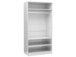 Armario de madera blanca brillante MAISON EXCLUSIVE (100x50x200 cm)