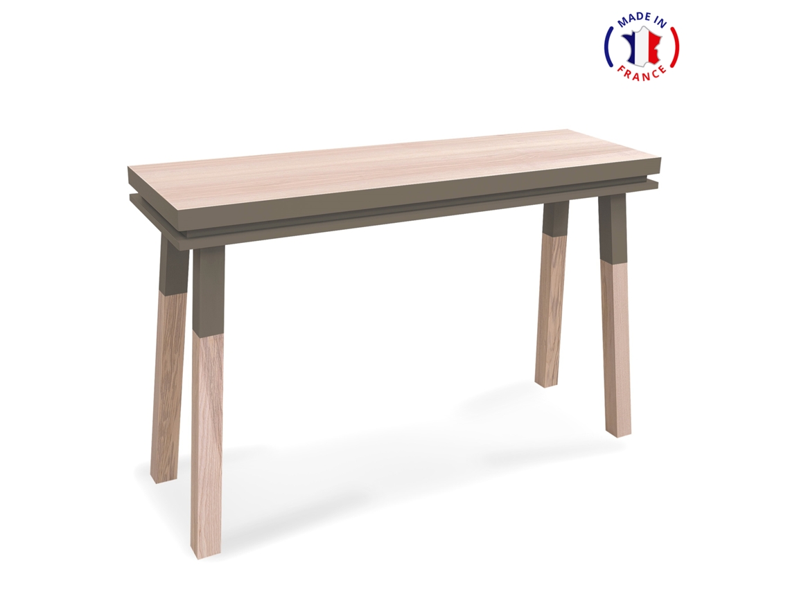 Consola Rectangular MON PETIT MEUBLE FRANÇAIS (Gris Moscada - Madera - 140 x 90 x 45 cm)