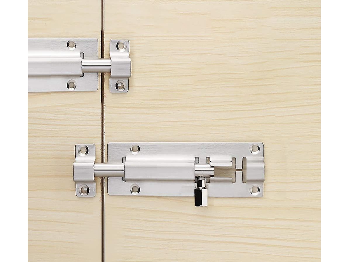 Paquete De 6 Pestillos De Seguridad De Acero Inoxidable Deslizantes Para Puertas Interiores, Cerraduras Deslizantes Resistentes Y Duraderas