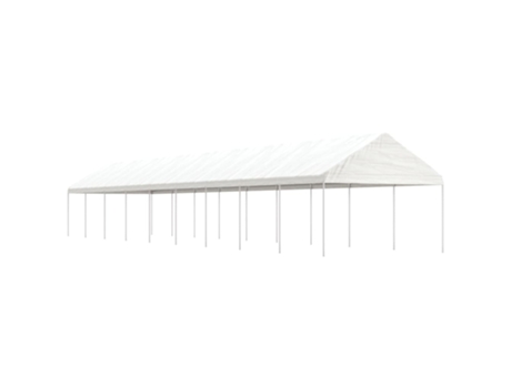 Cenador con Techo 20.07X4.08X3.22 M Polietileno Blanco VIDAXL