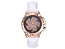 Reloj De Mujer Vansvar De Piel Sintética Con Piedras Brillantes - Estilo De Moda