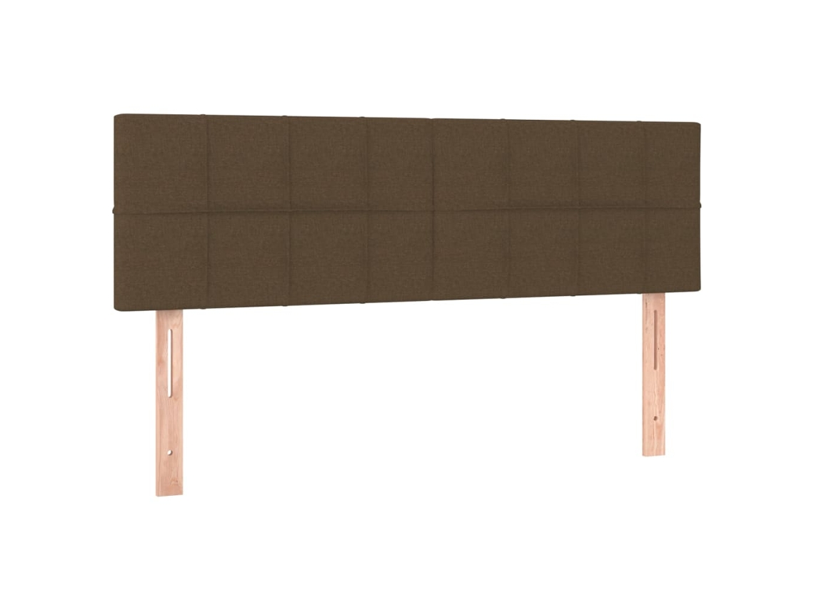 Juego de cabecero de tela de 2 piezas 72x5x78/88 cm Marrón oscuro MAISON EXCLUSIVE