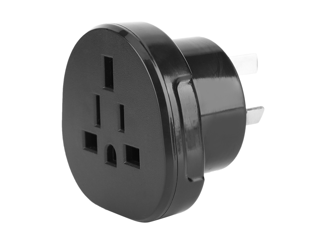 Conversor De Enchufe Uk Eu A Au 10a 250v Adaptador De Socket Eléctrico Para Viajes Y Estudios En El Extranjero Negro