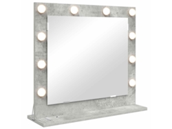 Espejo De Tocador Rectangular Gris Concreto 60 X 55 X 18 Cm