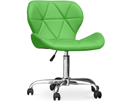 Silla de Oficina con Ruedas Silla de Escritorio Giratoria Tapizada en Piel Sintética Wito 50x48cm PRIVATEFLOOR