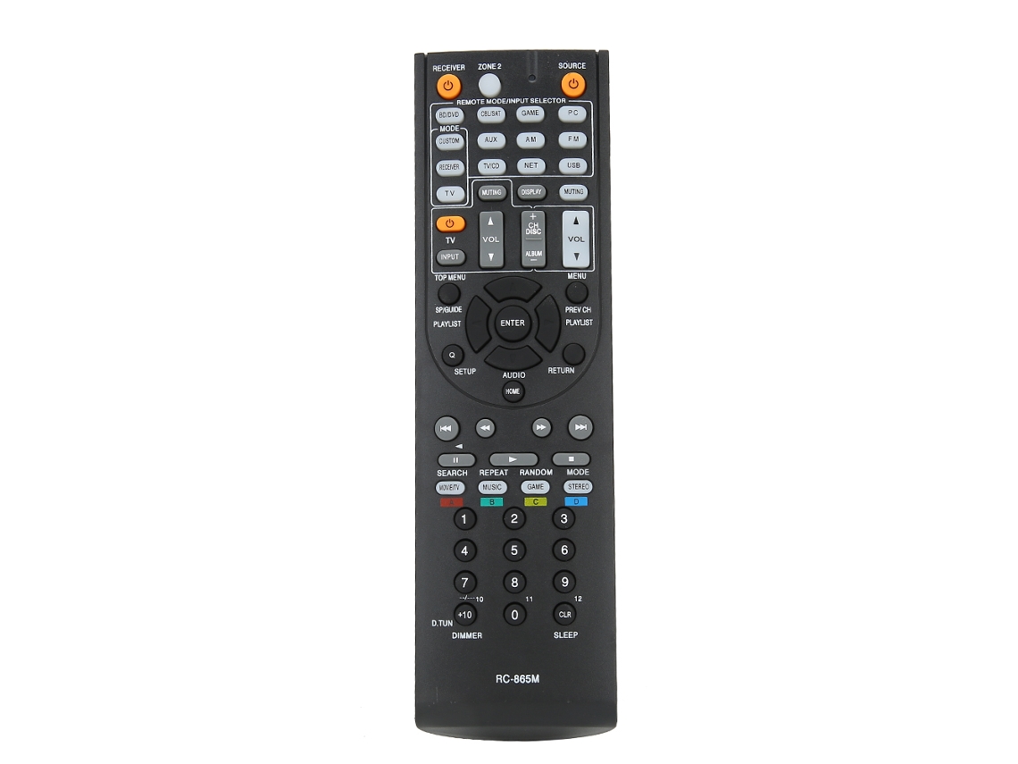 Mando A Distancia De Repuesto Rc-865m Compatible Con El Receptor Av Onkyo Tx Nr525 Txnr525