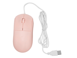 Mouse Óptico Com Fio 1200dpi Usb Plug And Play Design Ergonomico Abs Para Laptop Desktop Pc Rosa