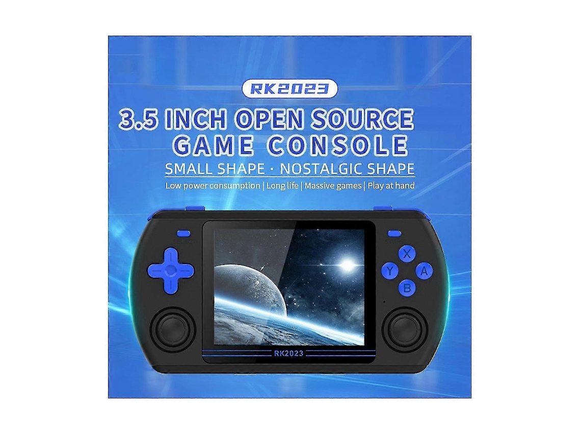 Rk2023 Consola De Videojuegos Retro De 3,5 Pulgadas 16g 64g 43 Ips Pantalla Rk3566 Juego Portátil De Doble Altavoz