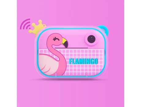 Cámara de Impresión Instantánea ENKERS 32Gb Infantil con 2 Rollos de Papel para Imprimir Rosa