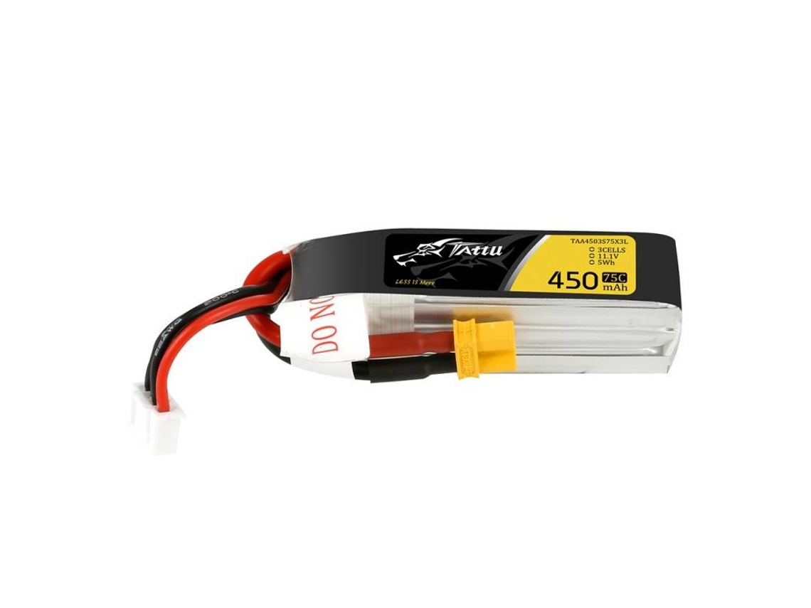 Bateria Tattu 450mah 11.1v 75c 3s1p Larga