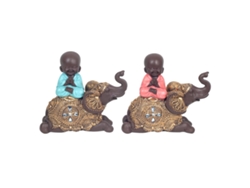 Buda Sobre Elefante Sentado Incluye 2 Unidades Figuras Budas Colección Oriental Signes Grimalt BY SIGRIS