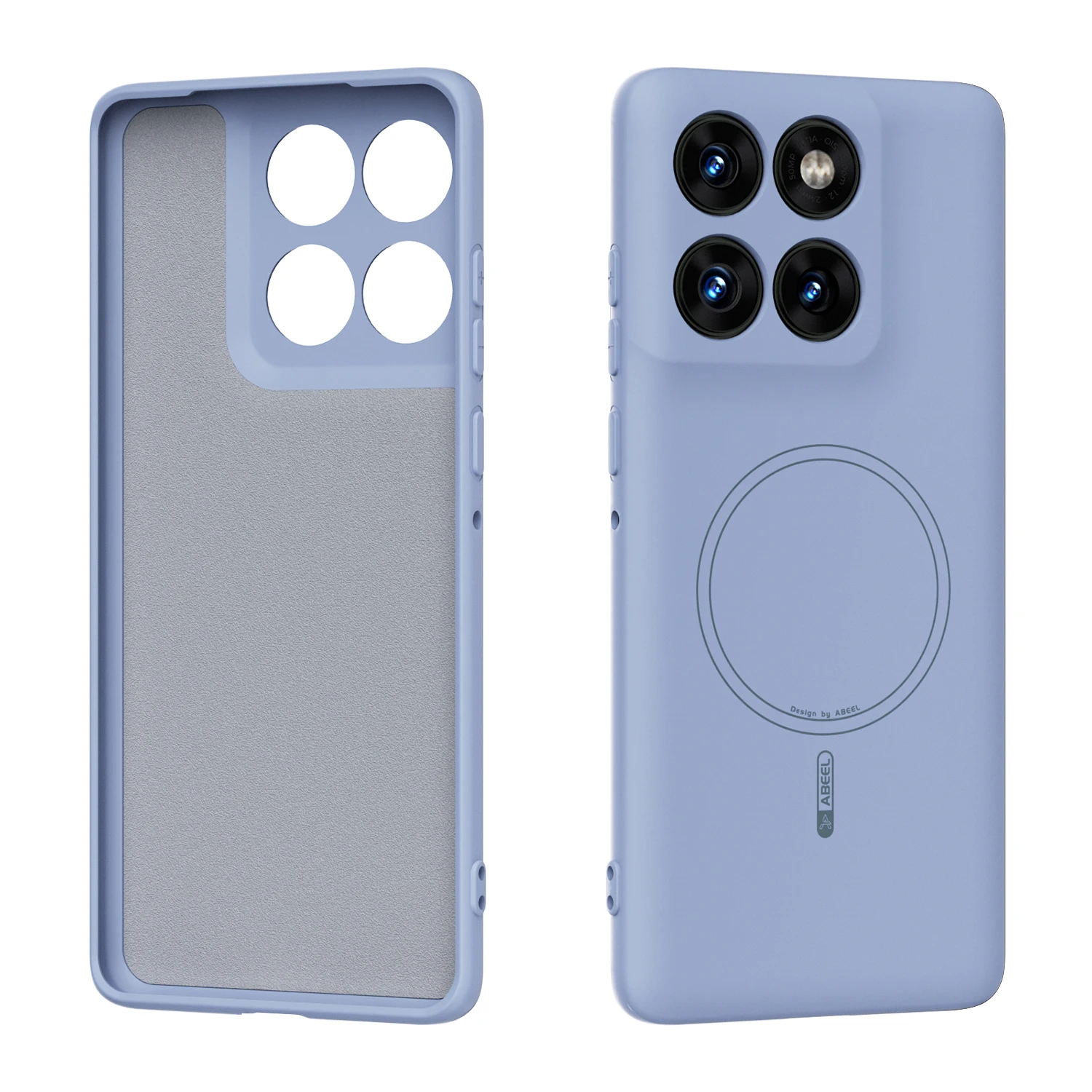 (azul Claro, Motorola Edge 60 Pro) Funda De Silicona Líquida Para Teléfono, Funda Protectora Suave Magnética A Prueba De Golpes