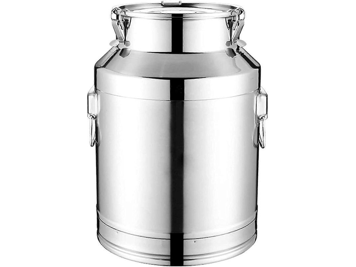 Lata De Leche De Acero Inoxidable Para Alimentos, Tamaño L, Con Tapa Hermética Para Almacenamiento Y Transporte.