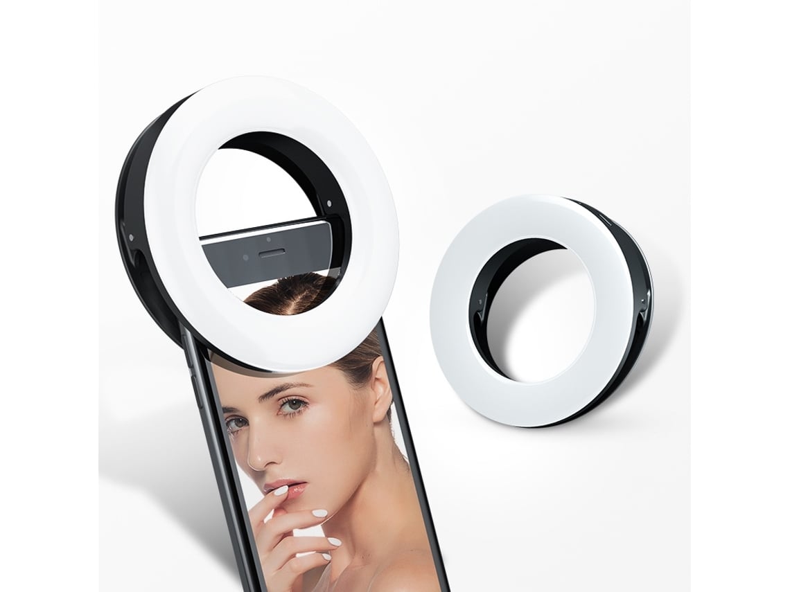 Luz de anillo para selfie, luz de relleno para selfie con clip