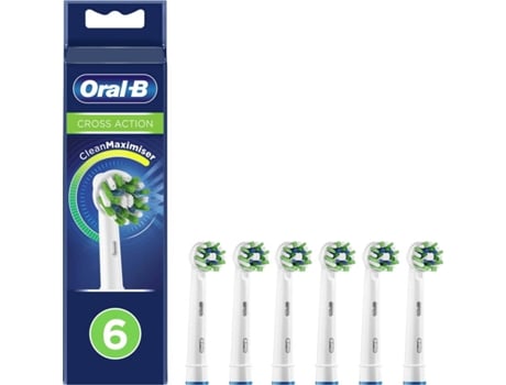 Cabezales de Recambio ORAL B Cross Action Blanco (6 unidades)
