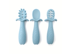 Set De Alimentación Para Bebés De 3 Piezas Fabricado En Silicona Suave Con Asas Texturizadas Antideslizantes.