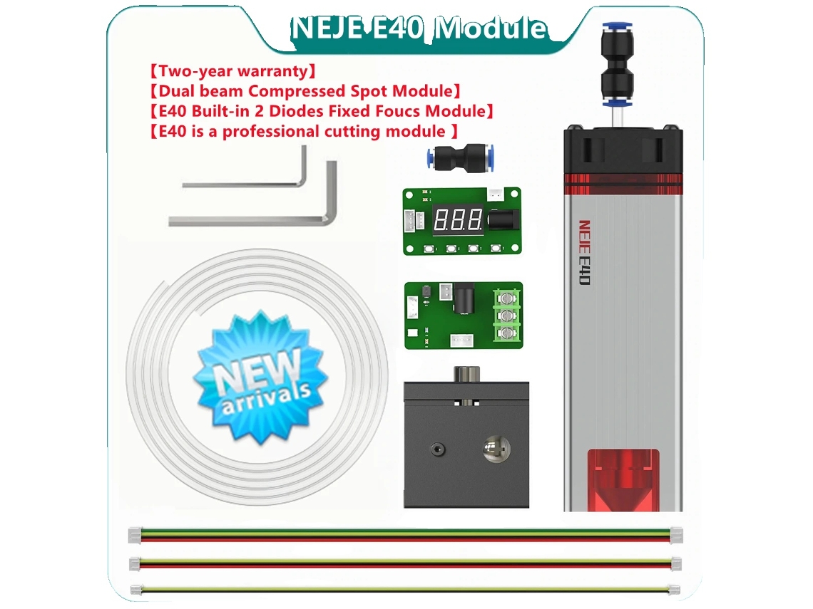 Módulo láser, potencia óptica de 10 W, enfoque de 0,06 x 0,06 mm, módulo OEM E40 de 80 W